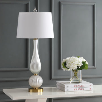 Gillian 33.7" Glass LED Table Lamp - JONATHAN Y
